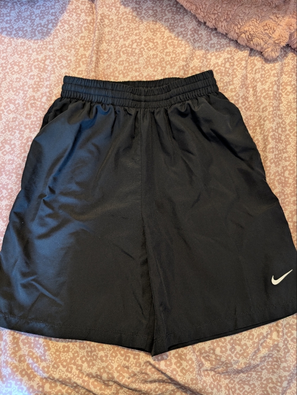 Nike Black Dri-FIT Training Shorts with White Swoosh